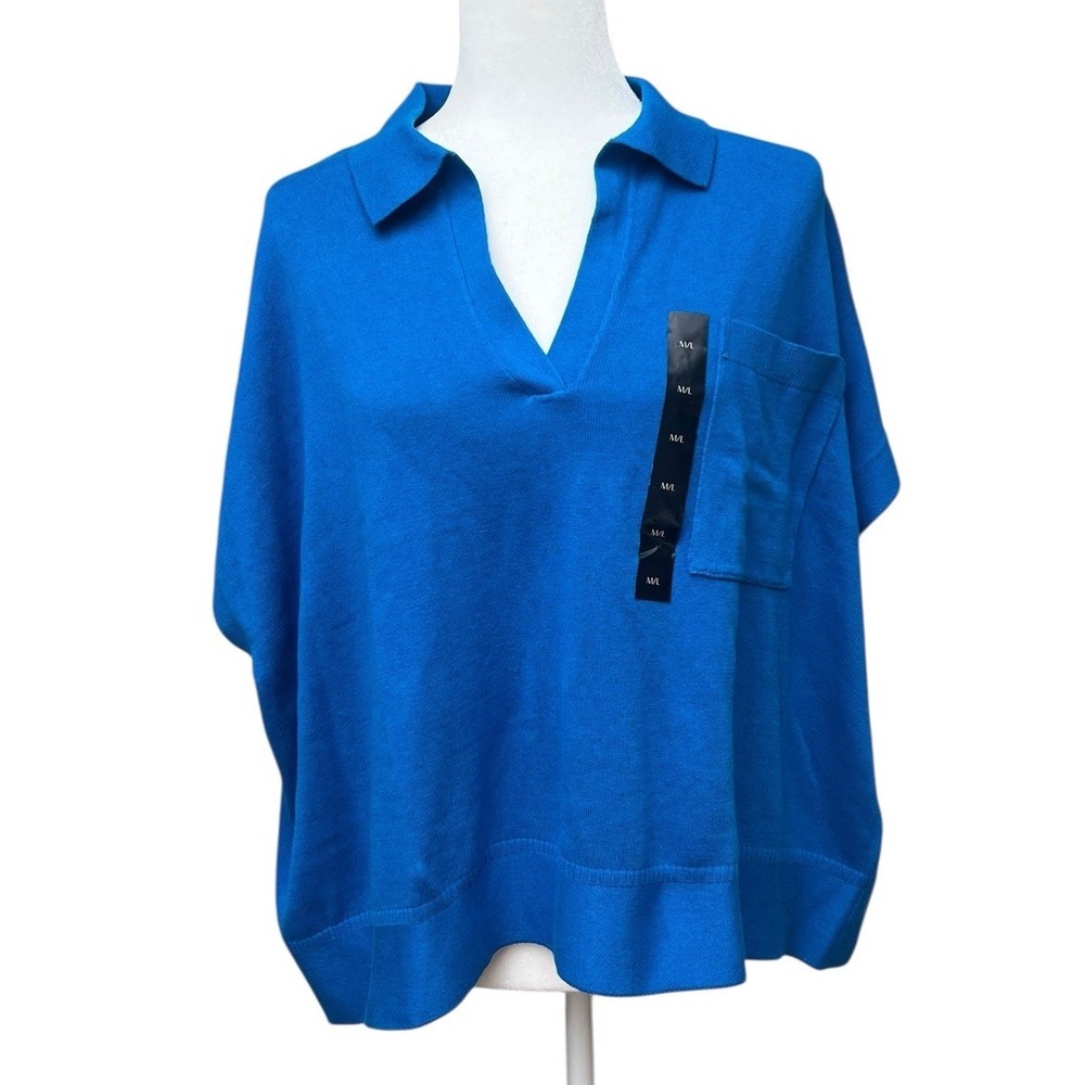 Banana Republic Linen Blend Short Sleeve V-Neck Sweater Women's Size M/L.